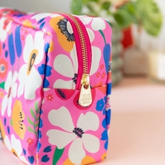 Bolsito neceser flores fucsia - comprar online