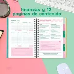 Agenda 2026 A5 semanal CHIMI botanic love (flores blanca) - comprar online