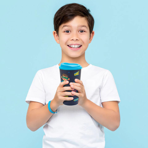 Vaso plastico super heroes