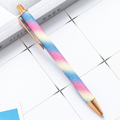 Lapicera metal glitter colores en internet