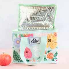 Lunchera chica flores aqua - comprar online