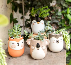 Contenedor ceramica chico zorro en internet