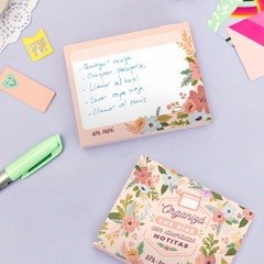 Taco de escritorio engomado FLORES ROSAS