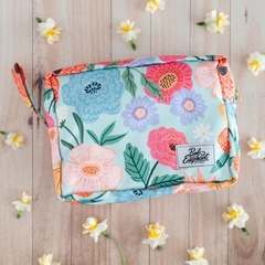 bolsito neceser flores aqua - comprar online