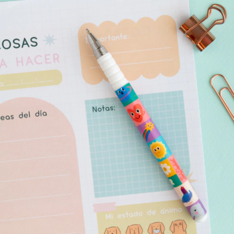 Lapicera pink rainbow