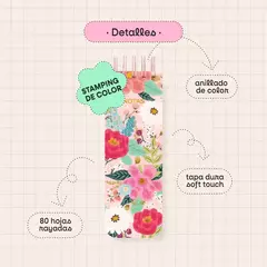 Libreta anillada alta flores y serpiente en internet