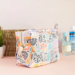 Bolsito neceser pink crema henri - comprar online