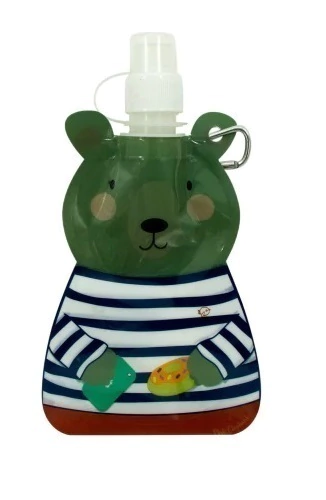 Botella plegable infantil oso
