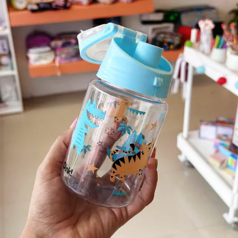 Botella infantil animales celeste