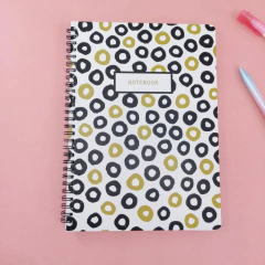 Cuaderno blanco circulos