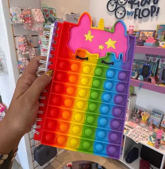 Cuaderno pop it unicornios en internet