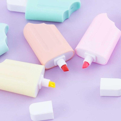 Set x6 resaltadores heladito pastel en internet