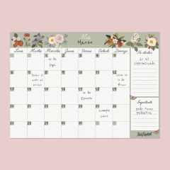 Planner magnético mensual hojas verde - comprar online