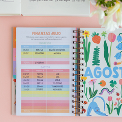 Agenda 2025 Pink Elephant flores crema - tienda online