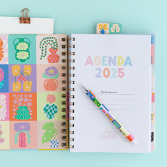 Agenda 2025 Pink Elephant flores retro - comprar online