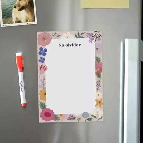 Anotador Magnetico Flores Rosas
