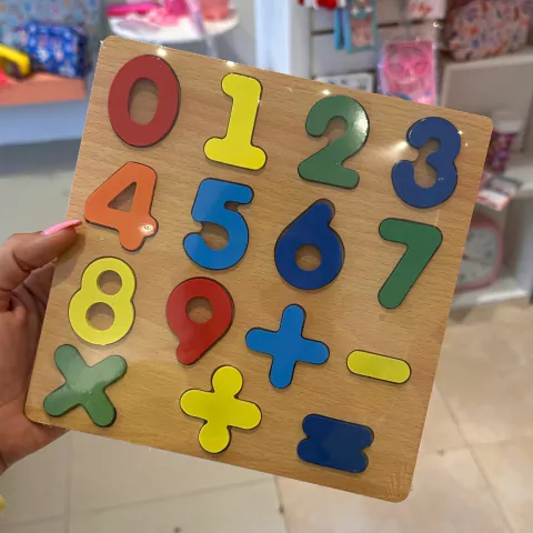 juego tabla encastre numeros