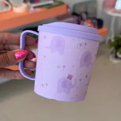 Taza lila elefante