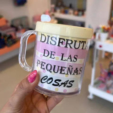 Taza acrilico disfruta