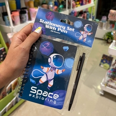 Anotador anillado con birome espacio