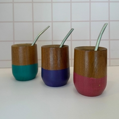 Mate madera pintado