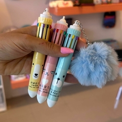 Lapicera multicolor pompon - comprar online