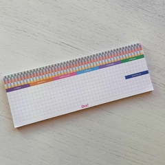 Planner semanal horizontal cuadros - comprar online