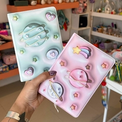 Cuaderno acolchado planetas