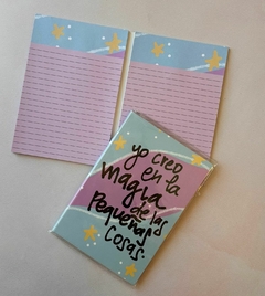 libreta de blocks plegable grande estrellas