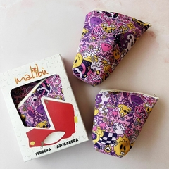 Set Yerbera y azucarera tela DOODLE