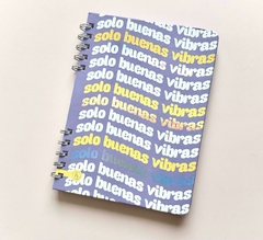 Cuaderno A5 tapa dura Buenas Vibras - comprar online