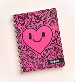 Cuaderno A4 Tapa dura doodle corazon - comprar online