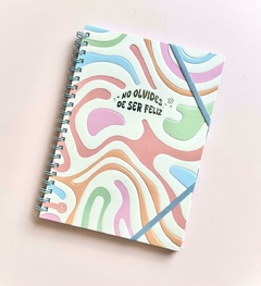 Cuaderno A4 Tapa dura con elastico ser feliz - comprar online