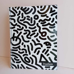 Cuaderno anillado tapa dura A4 blanco y negro