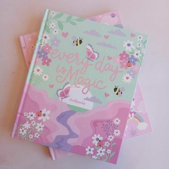 Cuaderno tapa dura glitter mariposa