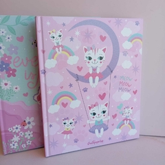 Cuaderno tapa dura glitter gatita - comprar online