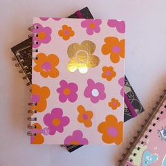 Cuaderno tapa dura anillado flores A5 Ry