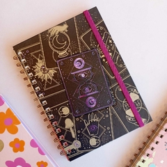 Cuaderno negro carta tapa dura anillado A5 Ry