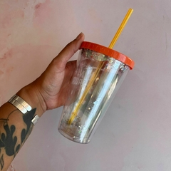 vaso dino doble pared con brillo en internet