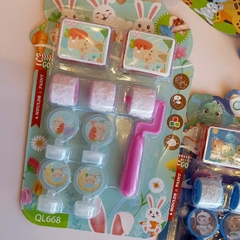 set de sellos y rodillo infantil - tienda online