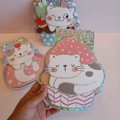 Libreta anillada lisa gatito plateado - comprar online