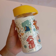 Botella infantil 400cc. animales escuela - tienda online