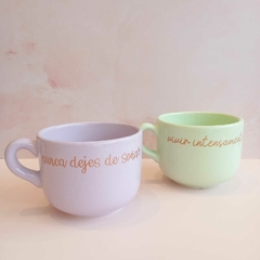 Tazón cerámica pasteles frases - comprar online