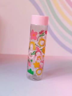 Botella con tapa flores - comprar online