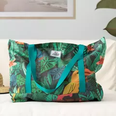 Bolso Playero Hojas Verde