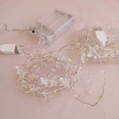 Luces alambre estrellas a pila y usb - comprar online