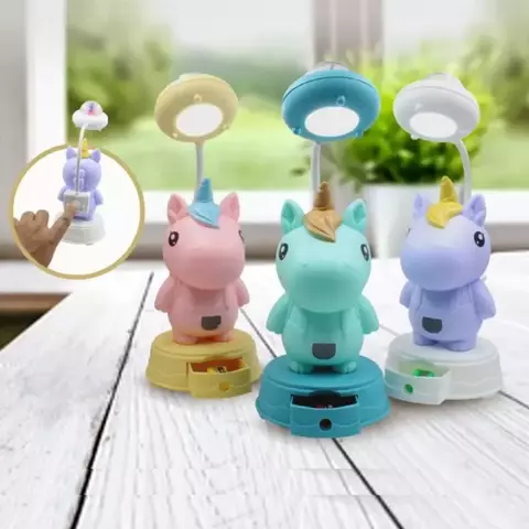 Lampara led unicornio astronauta con sacapunta