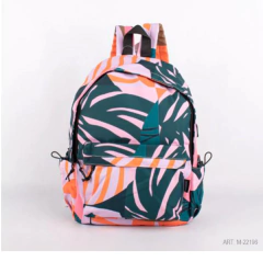Mochila juvenil hojas naranja