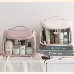 Neceser transparente vintage con manija - comprar online