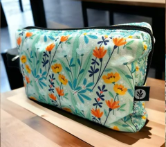 Neceser flores celeste